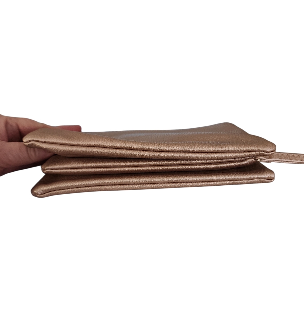 Shara Porter "The Convertible" - Rose Gold (White Print) Clutch Purse NWT - Picture 6 of 10